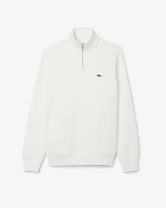 Felpa interlock a collo alto con zip