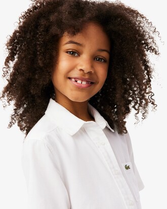 Abito chemisier con gonna a pieghe in popeline