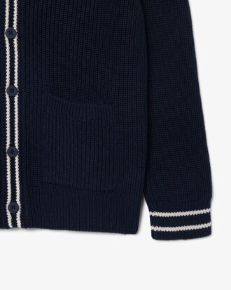 Cardigan in cotone e lana