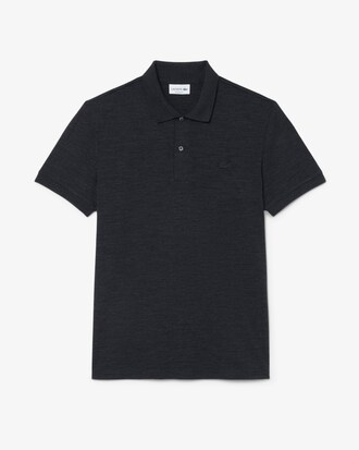 Polo regular fit in jersey di misto lana