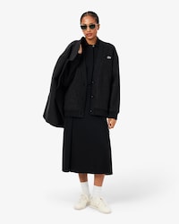 Cardigan oversize in maglia di lana cotta