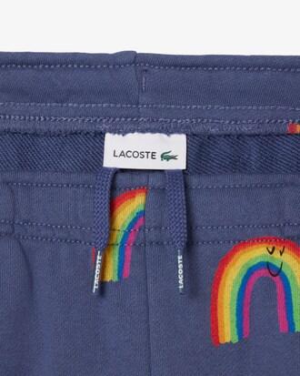 Shorts stampa arcobaleno in tessuto felpato