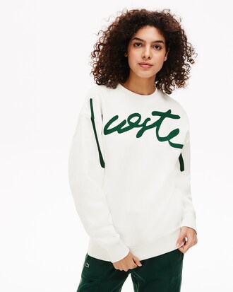 Felpa unisex in tessuto testurizzato con logo Lacoste LIVE