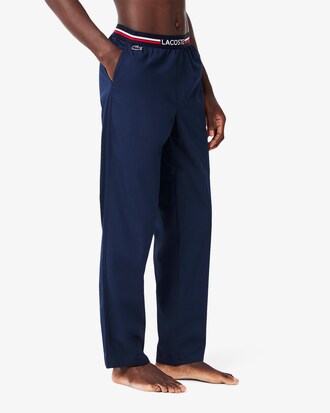Pantaloni del pigiama da uomo Straight Fit in popeline di cotone Lacoste