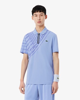 Polo da tennis slim fit con stampa ultra-dry