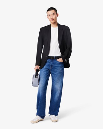 Cintura in pelle con monogramma