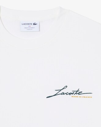 T-shirt con firma ricamata Made in France