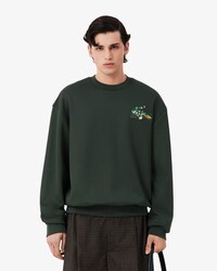 Felpa in raso con coccodrillo floreale Runway