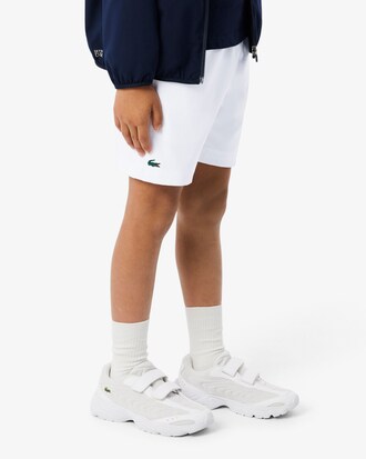 Shorts sportivi in taffetà a rombi