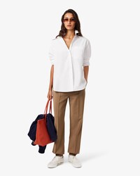 Camicia oversize in popeline di cotone