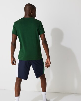 T-shirt da uomo in jersey traspirante con stampa grafica Lacoste SPORT