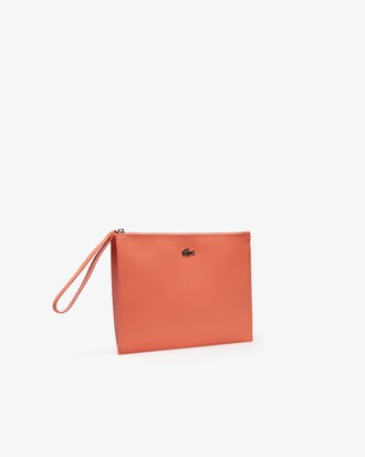 Pochette in canvas piqué spalmata Anna