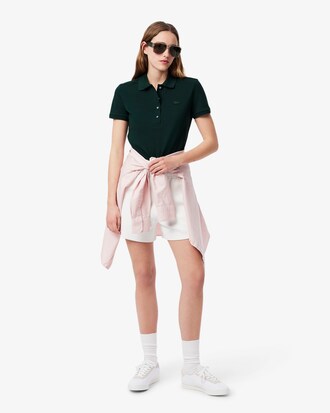 Polo da donna in piqué di cotone stretch Lacoste slim fit