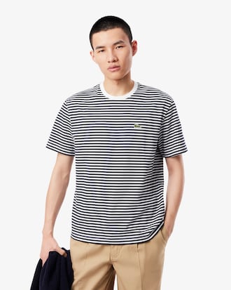 T-shirt in cotone pesante a righe