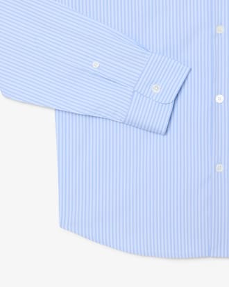 Slim Fit Striped Stretch Poplin Shirt