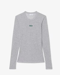 T-shirt a maniche lunghe con etichetta con logo