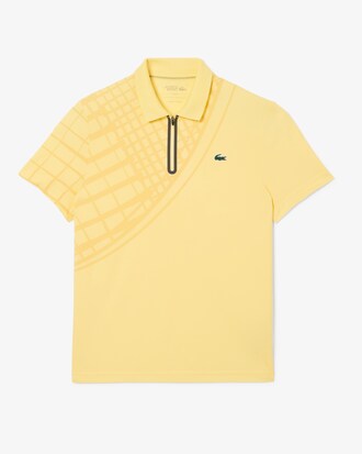 Polo da tennis slim fit con stampa ultra-dry