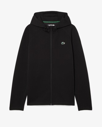 Felpa sportiva elasticizzata con cappuccio e zip