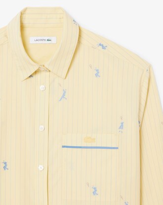 Camicia oversize con motivi jacquard