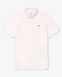 Camicia Lacoste LIVE a maniche corte in cotone Oxford tinta unita