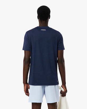 T-shirt tennis Ultra Dry elasticizzata in jacquard