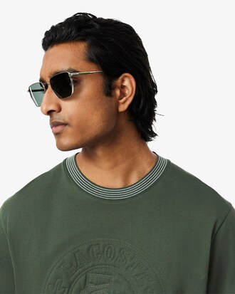 T-shirt in jersey di cotone ricamato e stampato