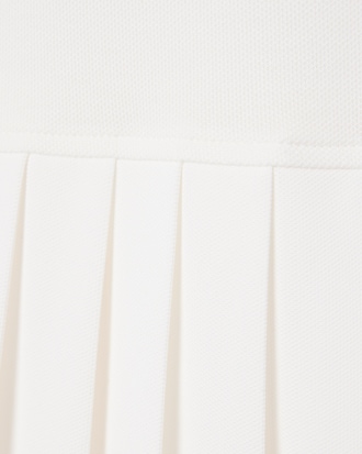 Abito polo plissettato in piqu&eacute; elasticizzato