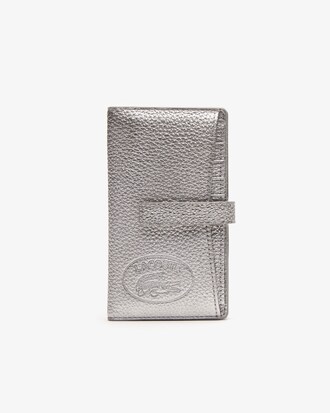 Portafoglio-custodia per cellulare da donna in pelle martellata Croco Crew