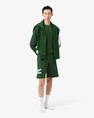 Shorts homewear taglio dritto in tessuto felpato