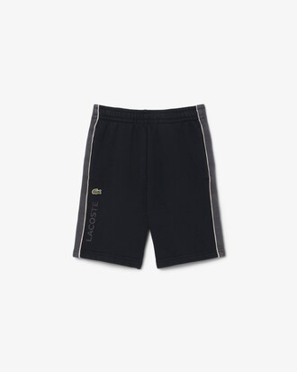 Shorts in tessuto felpato color block