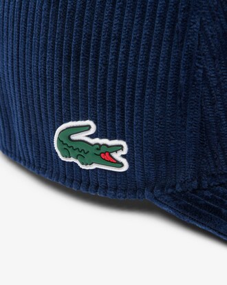Cappellino da golf ricamato in velluto a coste