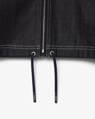 Giacca oversize in denim con zip