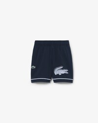 Shorts sportivi a righe in taffet&agrave;