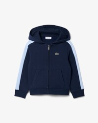 Felpa con cappuccio in tessuto felpato con zip