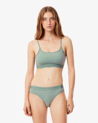 Bralette in microfibra con fascia smerlata