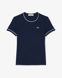 T-shirt in jersey con bordo a contrasto