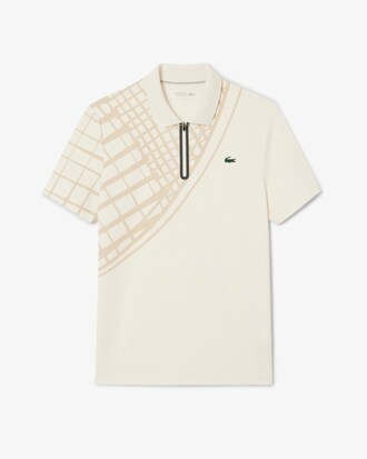 Polo da tennis slim fit con stampa ultra-dry