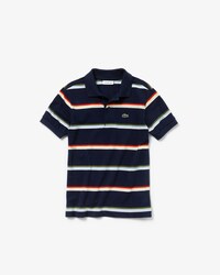 Polo Bambino Lacoste in piqu&eacute; di cotone a righe