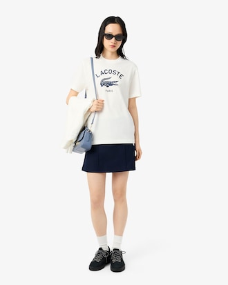 T-shirt in cotone con stampa del brand