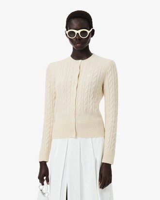 Cardigan a trecce in cashmere Runway