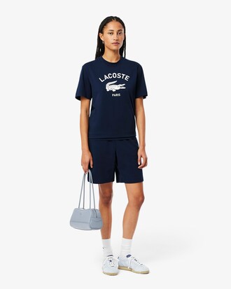T-shirt in cotone con stampa del brand
