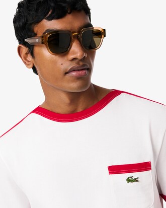 T-shirt in cotone con taschino Archive Re-edition