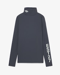 T-shirt elasticizzata a collo alto con stampa Runway
