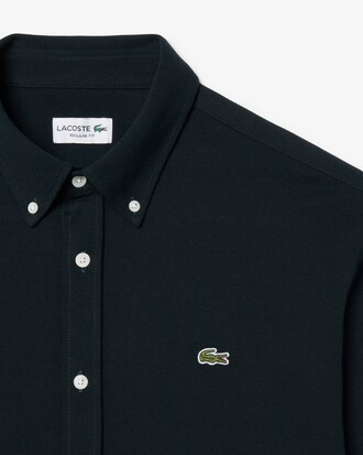 Camicia regular fit in piqu&eacute;