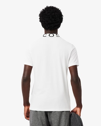 Polo con marchio jacquard slim fit