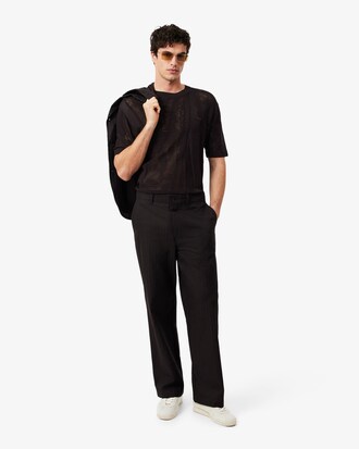 Maglione stampato a maniche corte relaxed fit