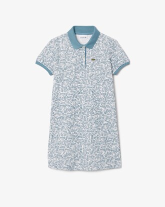 Abito polo in cotone stampato