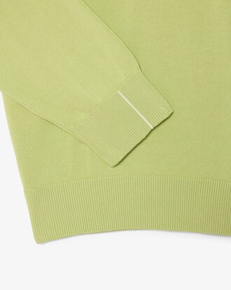 Pullover girocollo monocromatico in cotone