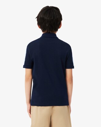 Polo in petit piqu&eacute; colorblock