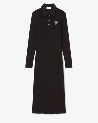 Abito a polo slim fit con stemma ricamato